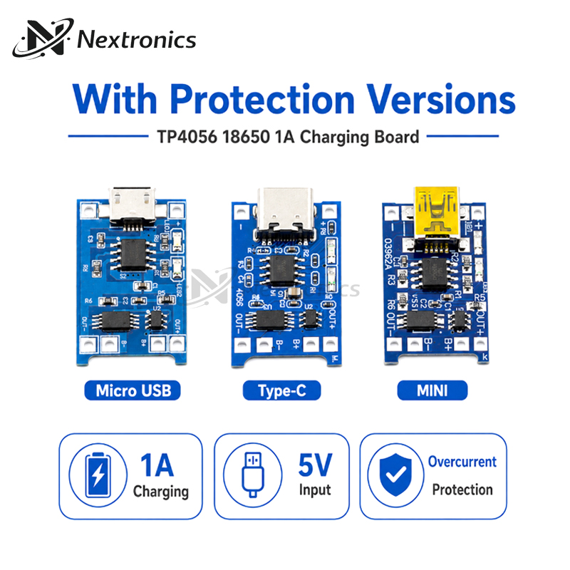Tp4056 Module - وحدة شحن بطارية ليثيوم 18650 (5/10