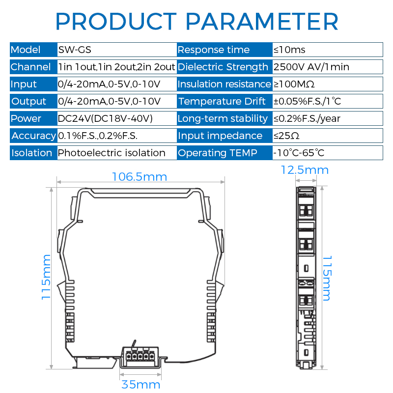 عازل إشارة تيار مستمر 4-20 ملل - مراجعة Dc Dc Converter وسعره