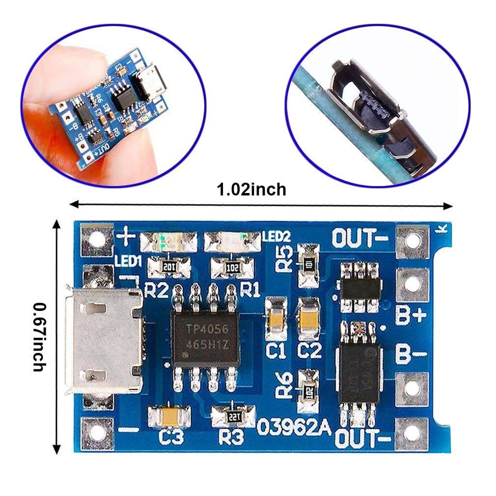 1-20 قطعة Type-c/مايكرو/ميني U - مراجعة Tp4056 Module وسعره