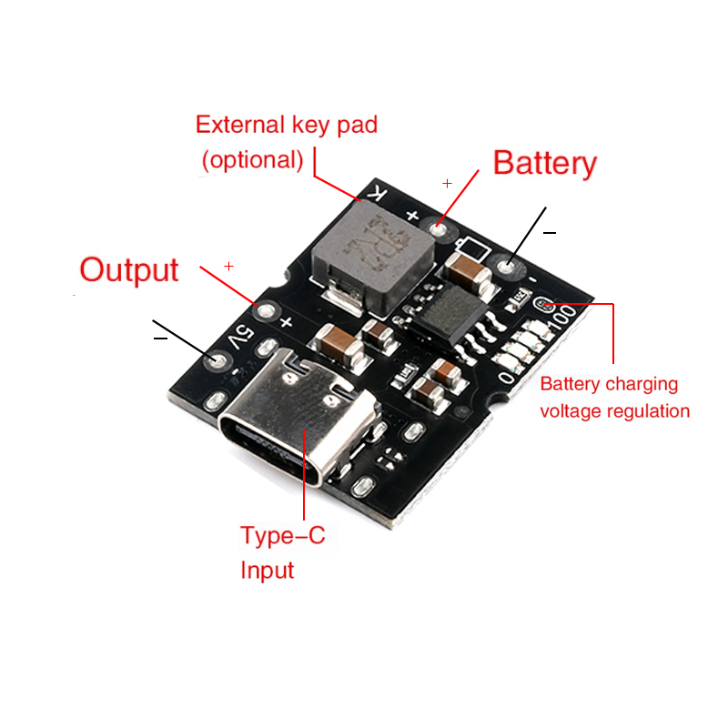 Type-C USB 5 فولت 2A دفعة محول - مراجعة Li Ion Charger Module وسعره