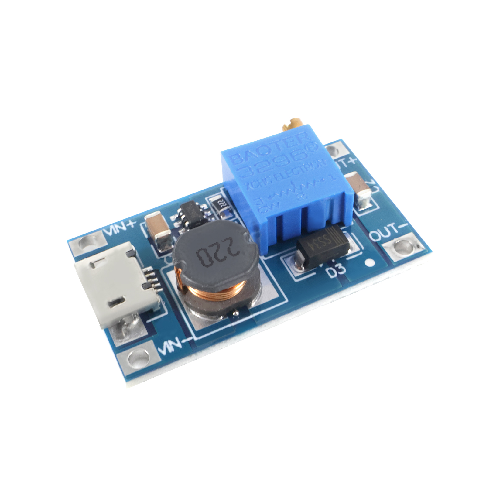 1-10 قطع محول تيار مستمر MT360 - مراجعة Boost Converter وسعره