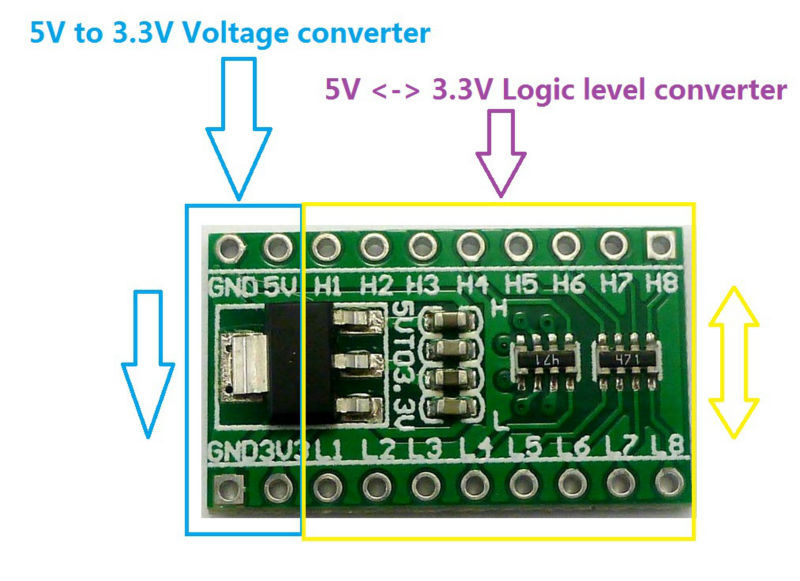 5 قطع، وحدة تحويل مستوى الإشار - مراجعة Ams1117 Module وسعره