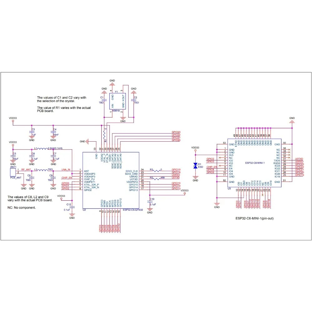 2-100 قطعة من وحدة ESP32-C6-MI - مراجعة Ipex Connector وسعره