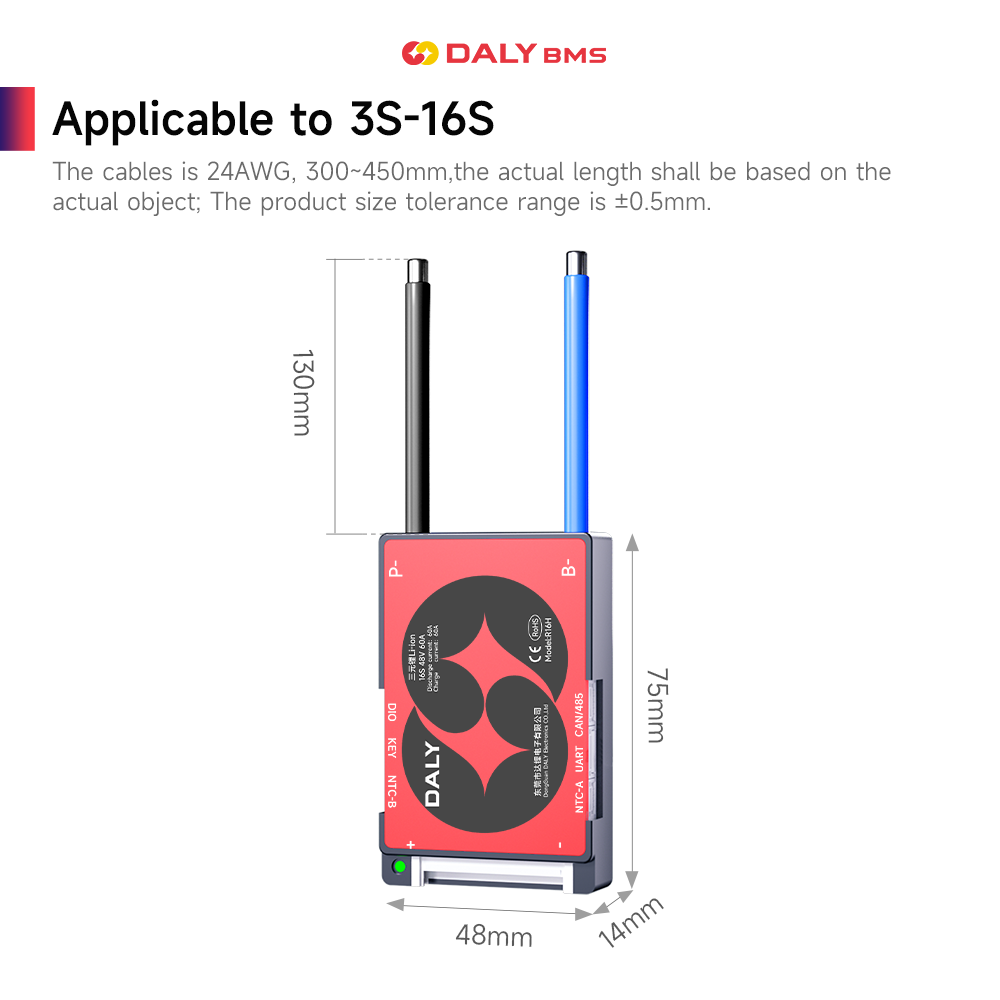 DALY Smart BMS 16S 60V 40A Li- - مراجعة Proto Board وسعره