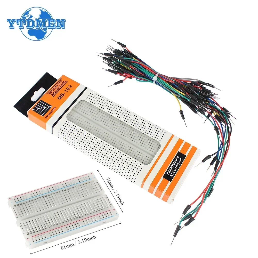 MB-102 اللوح 400 830 نقطة لحام - مراجعة Breadboard 400 Point وسعره
