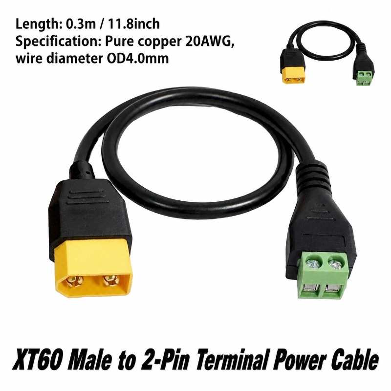 موصل XT60 ذكر وأنثى إلى كابل م - مراجعة Screw Terminal Block وسعره