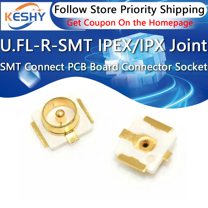 10 قطع من موصلات U.FL-R-SMT U. - مراجعة Ipex Connector وسعره